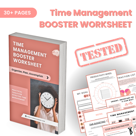 Time Management BOOSTER Worksheet